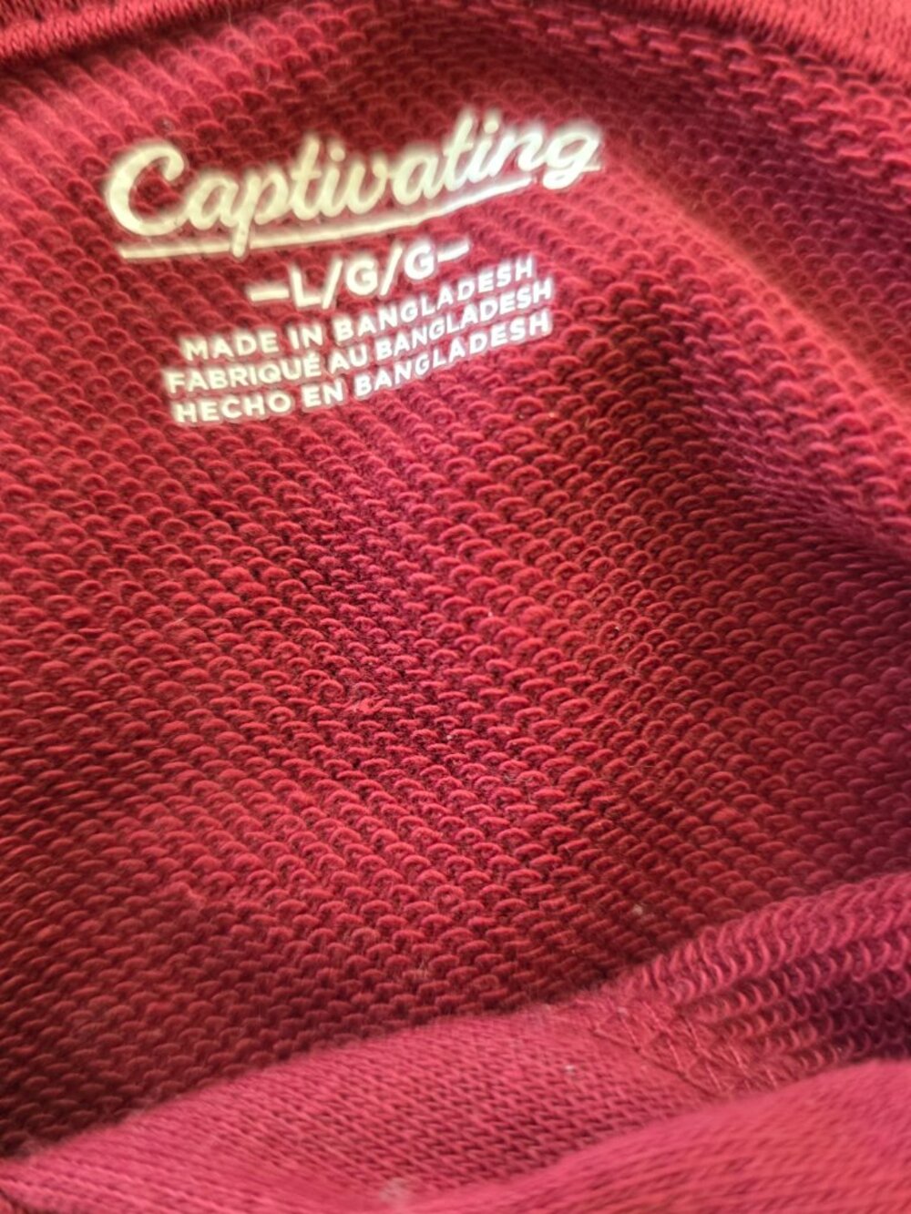 Virginia Tech Hokies Women's Captivating Lightweight Hoodie Curved Hem Maroon Lg - Picture 7 of 7